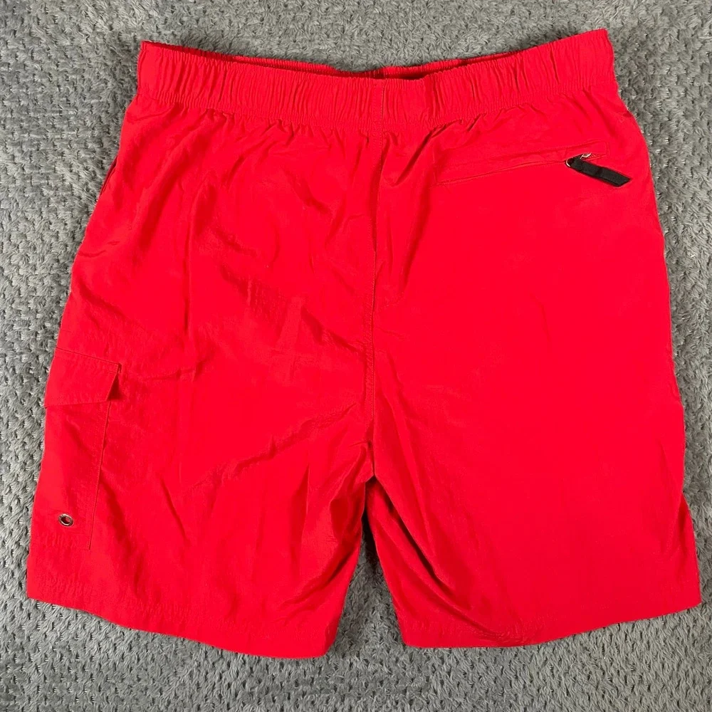 Polo Ralph Lauren Mens Red Swim Trunks Cargo Pocket Mesh Lined Size L Beach